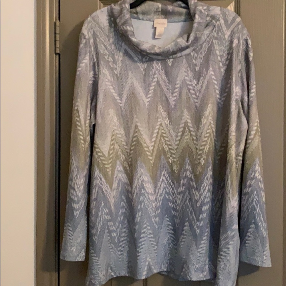 Chico’s cowl neck top. Size 3